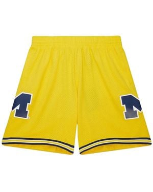 Mitchell & Ness 1991 Michigan Logo Shorts - Yellow