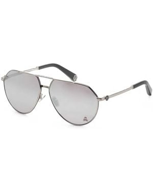 Philipp Plein Pilot-Frame Sunglasses - White