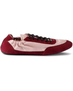 Prada Collapse Re-Nylon Sneakers Aus Wildleder - Rot