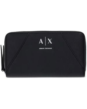ARMANI EXCHANGE Portemonnaie Mit Rundumreißverschluss - Schwarz