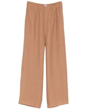 Baserange Elasticated-Waistban Trousers - White