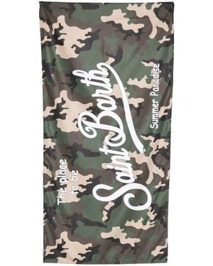 MC2 Saint Barth Aidan Camouflage-Print Beach Towel - Grey