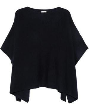 Not Shy Poncho Pamina De Cachemira - Negro