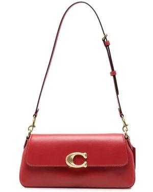 COACH Schultertasche Mit Logo-Schild - Rot