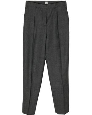 TOTEME Mélange-effect Tailored Trousers - グレー