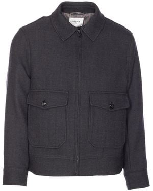 Circolo 1901 High-Neck Buttoned-Pocket Jacket - Blue