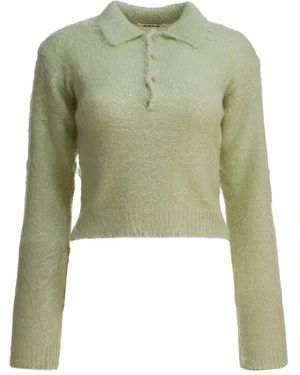 AURALEE Polo Con Efecto Cepillado - Verde