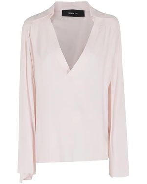 FEDERICA TOSI V-Neck Blouse - Pink