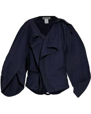 Issey Miyake Ruffled Blouse - Blue