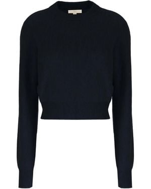 Malo Ribbed Cropped Sweater - Blue