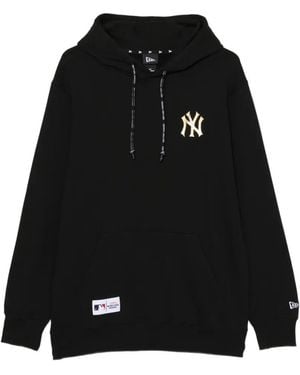 KTZ New York Yankees Logo-Embroidered Hoodie - Black