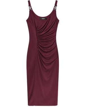 Versace Medusa-Hardware Midi Dress - Purple
