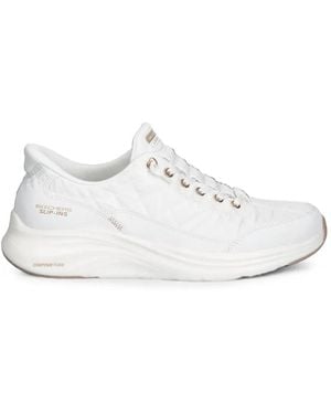 Skechers Contour Foam Cozy Fit Slip-Ins Quilted Sneakers - White