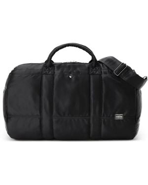 Porter-Yoshida and Co Large Tanker Drum Zip-Top Duffel Bag - Black