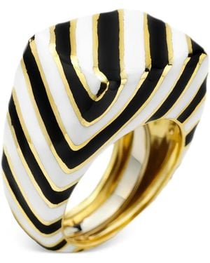 David Webb Anillo a rayas - Metálico