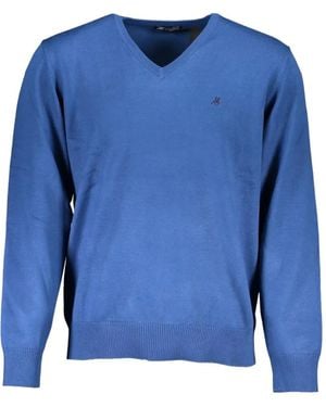 U.S. Grand Pull En Coton À Col V - Blue