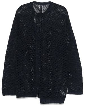Yohji Yamamoto Open-Knit Jumper - Blue