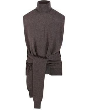 Rohe Turtleneck Tie-Detail Knitwear - Brown