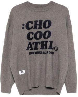 Chocoolate Logo-Embroidered Sweatshirt - Gray
