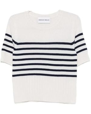 EMERSON RENALDI Striped Short-Sleeve T-Shirt - White