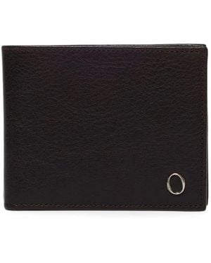 Orciani Lagoon Cloud-Effect Leather Billfold Wallet - Black