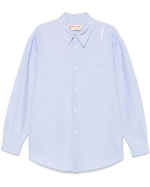 Marni Logo-Embroidered Shirt - White