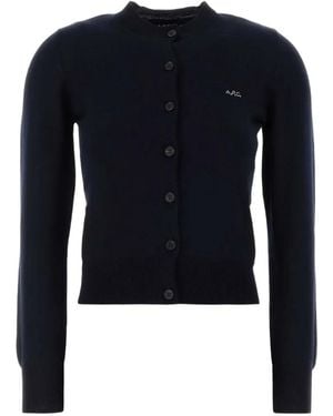 A.P.C. Rosa Vest Met Geborduurd Logo - Blauw