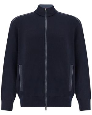 Paul & Shark Zip-Up Wool Cardigan - Blue