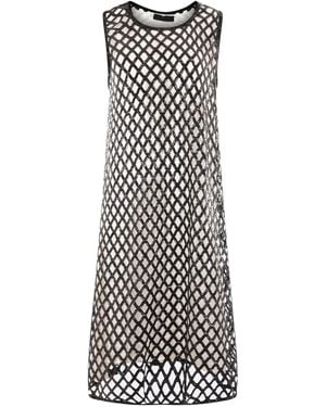 Maria Calderara Sequinned Net Dress - White