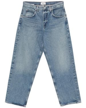 Agolde Faded-Effect Straight-Leg Jeans - Blue