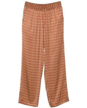 Drole de Monsieur Paisley-Pattern Trousers - Brown