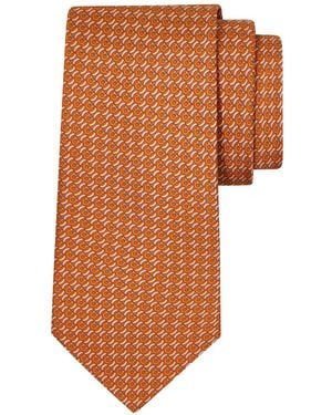 Ferragamo Brackets Print Silk Tie - Orange