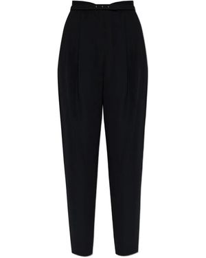 Emporio Armani Trousers With Belt - Black