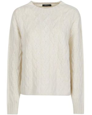 Aragona Cable-Knit Cashmere Sweater - White