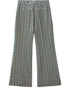 La DoubleJ Hendrix Geometric-Print Trousers - Grey