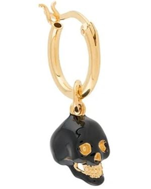 True Rocks Skull Hoop Single Earring - White