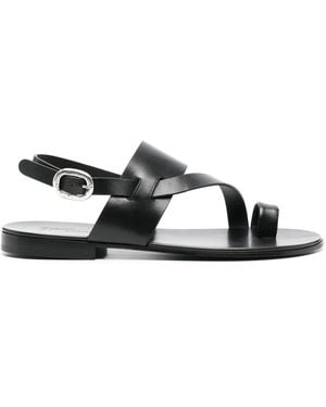 Giuseppe Zanotti Hezra Toe-Loop Leather Sandals - Black