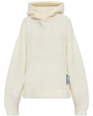 DSquared² Logo-Patch Wool Hoodie - White