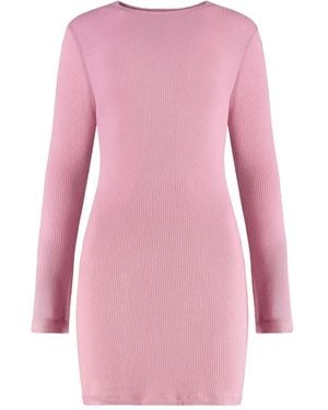 SABLYN Geripptes Kelly Minikleid - Pink