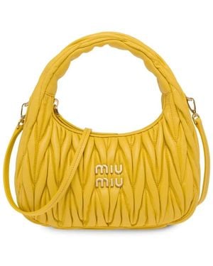 Miu Miu Mini Wander Schultertasche - Gelb