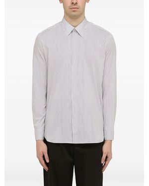 PT Torino Camicia A Righe Con Maniche Lunghe - Grigio