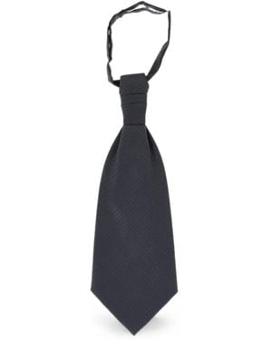 Corneliani Patterned Wool-Blend Ascot Tie - Blue