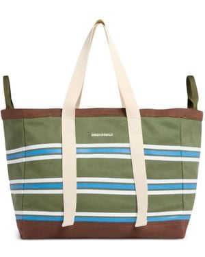 DSquared² Gestreepte Shopper - Groen
