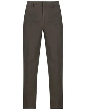 Prada Garment-Dyed Cotton Trousers - Grey