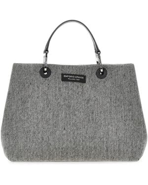 Emporio Armani Logo-Patch Tote Bag - Grey
