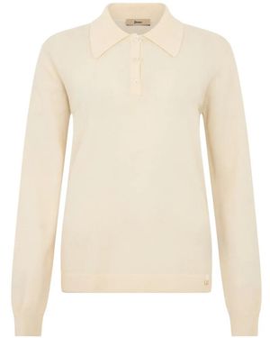 Herno Button-Fastening Long-Sleeve Polo Top - White