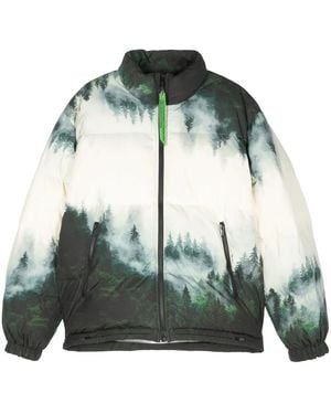 Undercover Logo-Print Jacket - Green