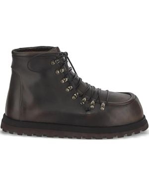 Marsèll Leather Combat Boots - ブラック