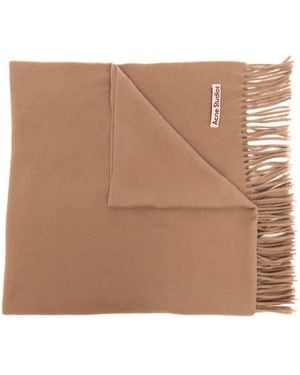 Acne Studios フレイドエッジ スカーフ - ブラウン
