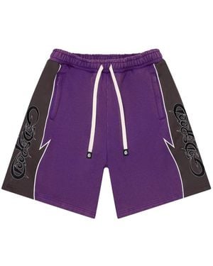 Godspeed Halftime Logo-Print Shorts - Purple